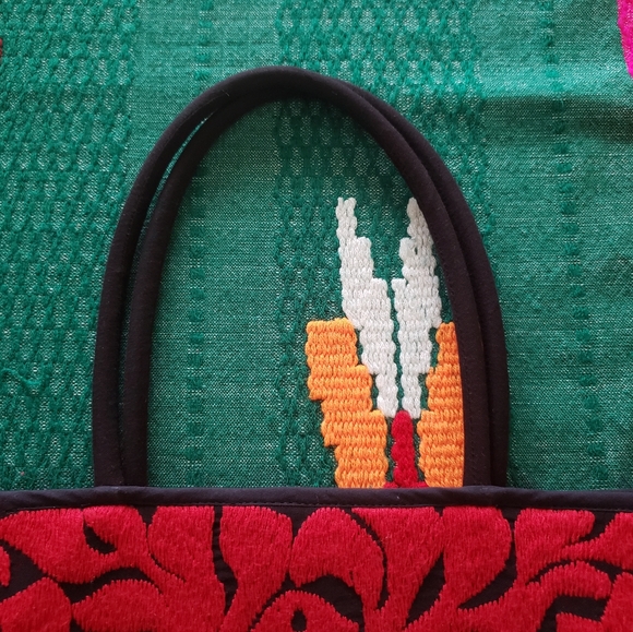 NWOT ♥️ RED Jalapa de Díaz, Oaxaca Mexican Satchel - Picture 4 of 12